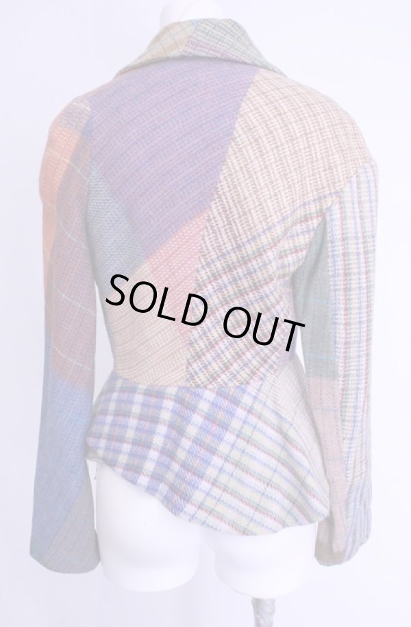 画像5: 【Vintage放出】ヴィヴィアンウエストウッド 中古 / ツイードウェンディージャケット 10 マルチカラー  O-25-12-20-053-jc-IG-OS (5)