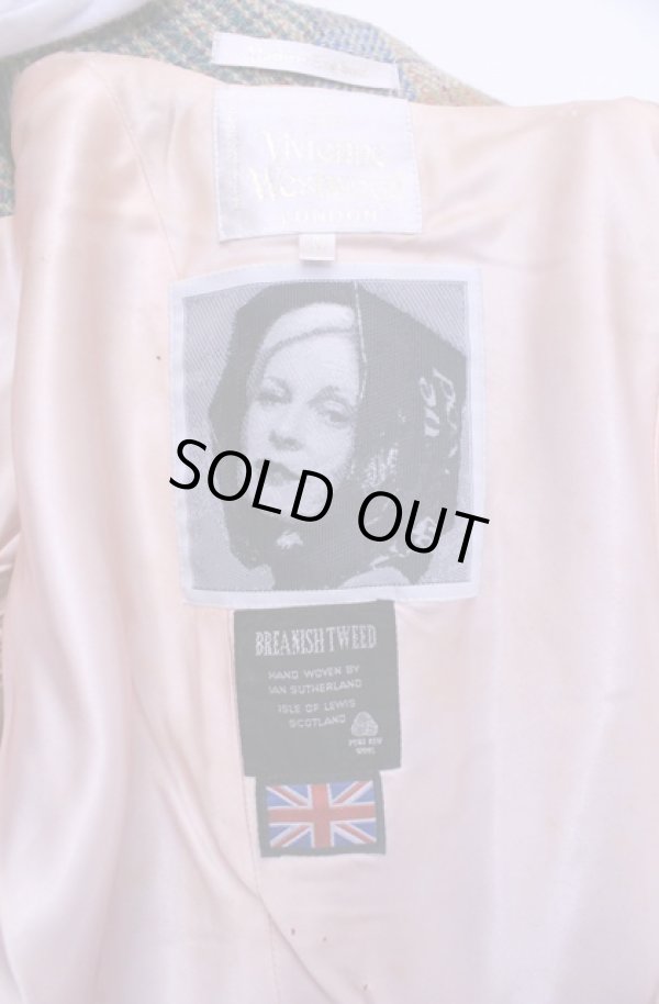 画像9: 【Vintage放出】ヴィヴィアンウエストウッド 中古 / ツイードウェンディージャケット 10 マルチカラー  O-25-12-20-053-jc-IG-OS (9)