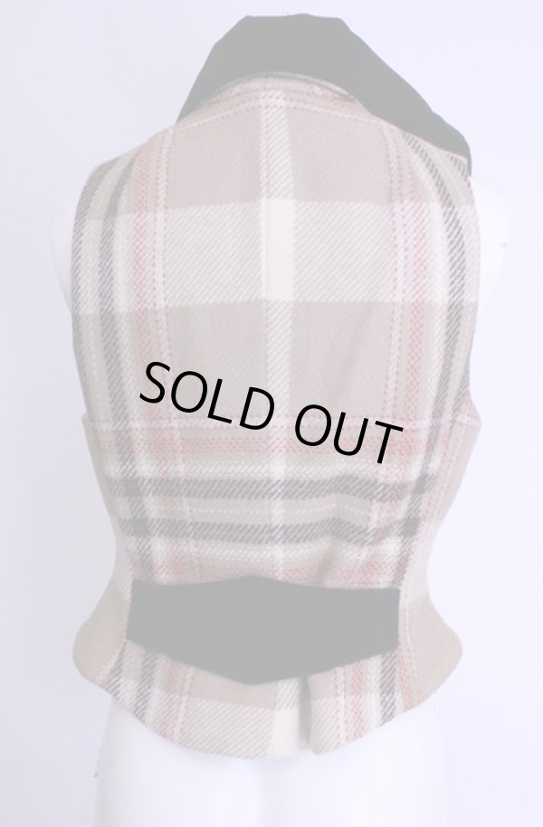 画像3: 【Vintage放出】ヴィヴィアンウエストウッド 中古 / メトロポリタンツイード別珍切リ替エベスト  ベージュ  O-25-12-20-054-jc-IG-OS (3)