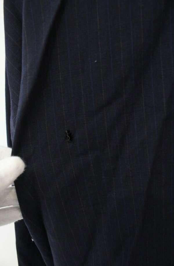 画像5: 【Vintage放出】ヴィヴィアンウエストウッド 中古 / ペンシルストライプシャツジャケットセットアップ S ネイビー  O-25-12-20-001-su-YM-OS (5)