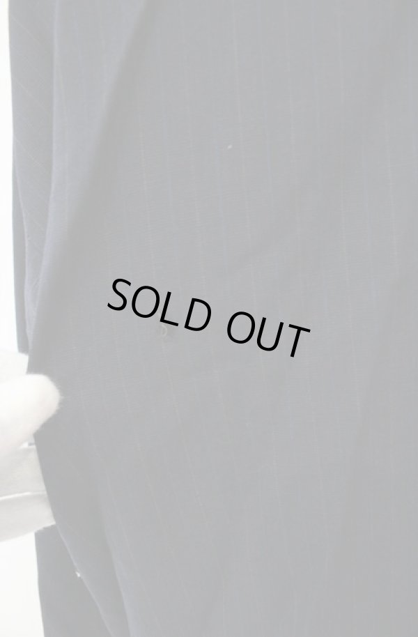 画像5: 【Vintage放出】ヴィヴィアンウエストウッド 中古 / ペンシルストライプシャツジャケットセットアップ S ネイビー  O-25-12-20-001-su-YM-ZH (5)