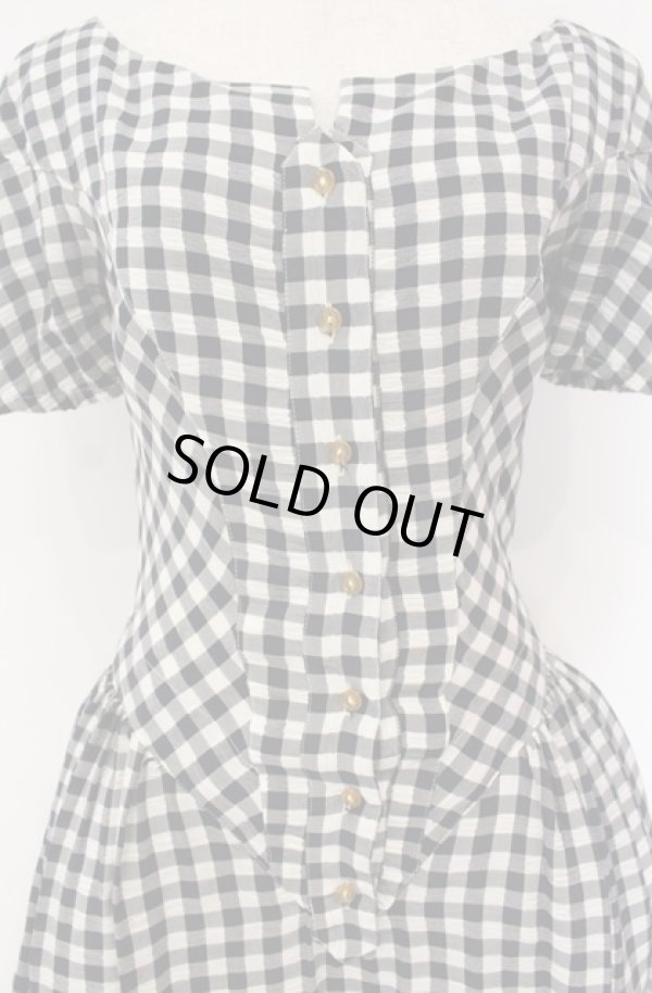 画像2: 【Vintage放出】ヴィヴィアンウエストウッド 中古 / マンデードレス 10 ブラックｘホワイト  O-25-12-20-006-op-YM-OS (2)