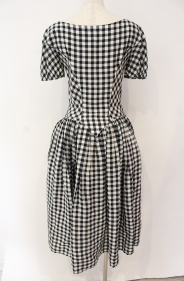 画像4: 【Vintage放出】ヴィヴィアンウエストウッド 中古 / マンデードレス 10 ブラックｘホワイト  O-25-12-20-006-op-YM-OS (4)