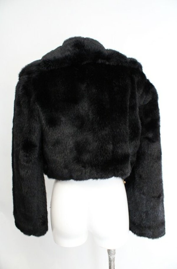 画像3: 【Vintage放出】ヴィヴィアンウエストウッド 中古 / フェイクファージャケット 40 ブラック  O-25-12-20-007-jc-YM-OS (3)