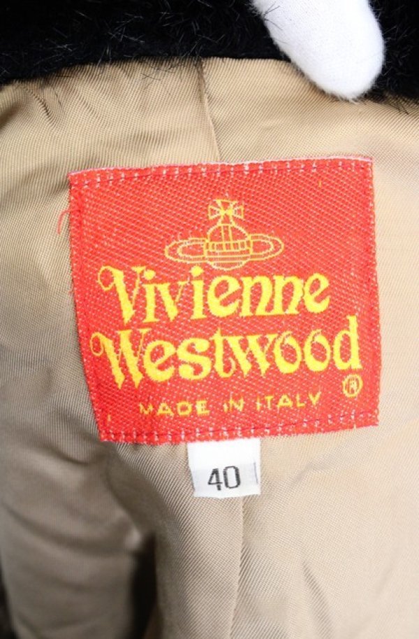 画像4: 【Vintage放出】ヴィヴィアンウエストウッド 中古 / フェイクファージャケット 40 ブラック  O-25-12-20-007-jc-YM-OS (4)
