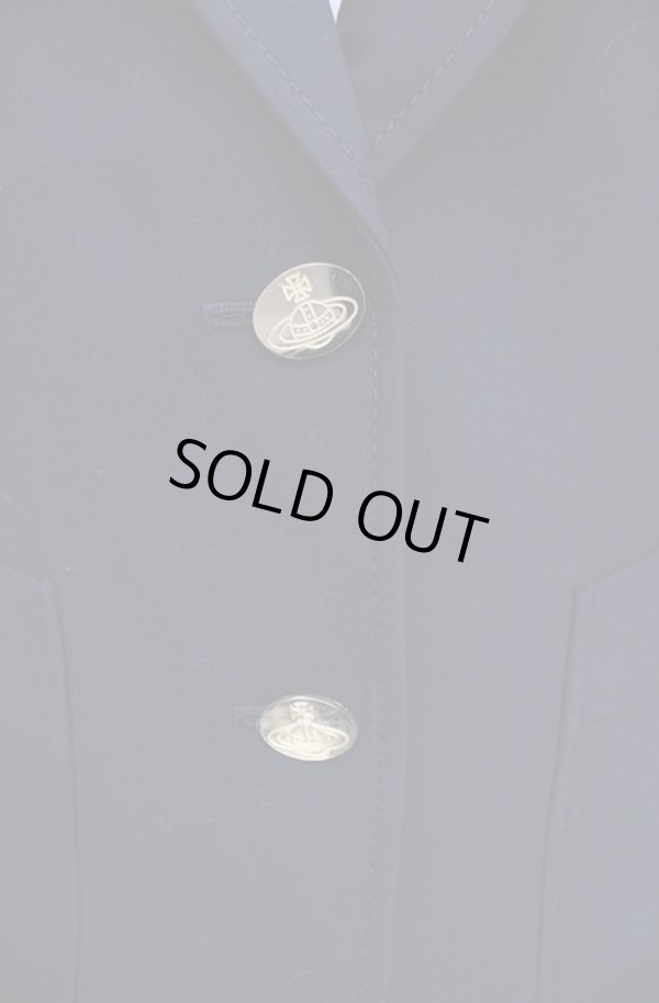 画像2: 【Vintage放出】ヴィヴィアンウエストウッド 中古 / 2Bテーラードジャケット  ブラック  O-25-12-20-008-jc-YM-ZH (2)