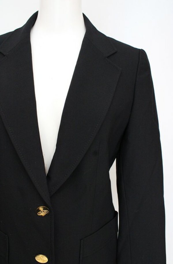 画像3: 【Vintage放出】ヴィヴィアンウエストウッド 中古 / 2Bテーラードジャケット  ブラック  O-25-12-20-008-jc-YM-OS (3)