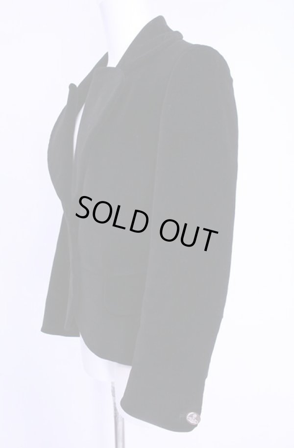 画像2: 【Vintage放出】ヴィヴィアンウエストウッド 中古 / 別珍ラブジャケット 2 ブラック  O-25-12-20-009-jc-YM-ZH (2)