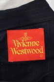 画像9: 【Vintage放出】ヴィヴィアンウエストウッド 中古 / ペンシルストライプシャツジャケットセットアップ S ネイビー  O-25-12-20-001-su-YM-OS (9)