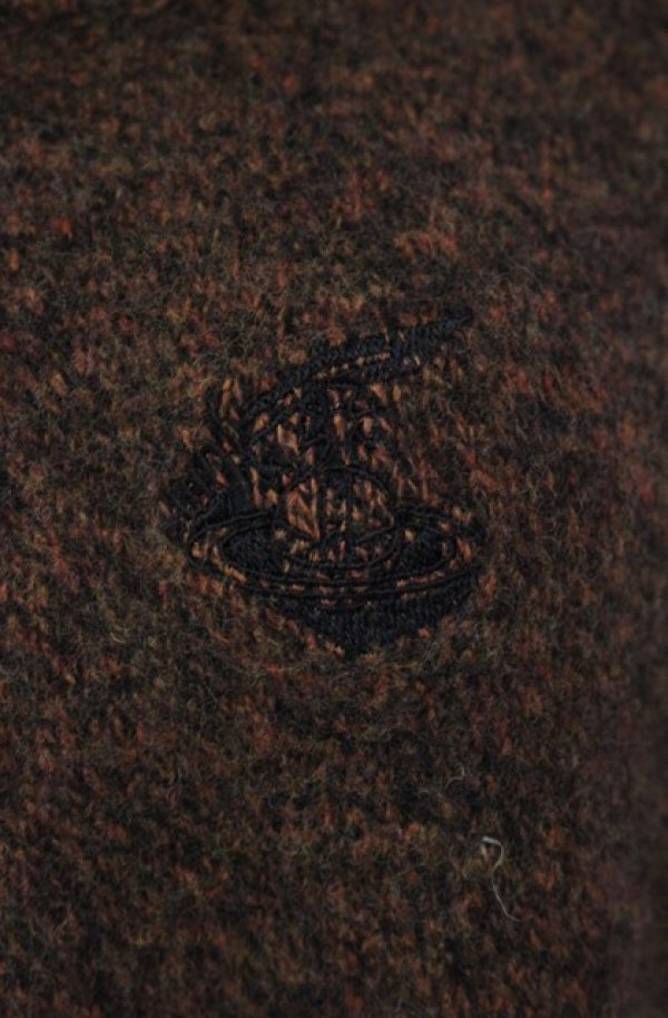 画像2: ANGLOMANIA 中古 / タートルリブネックウールニットワンピース 38 ブラウンｘグレー  O-26-01-11-018-op-YM-OS (2)