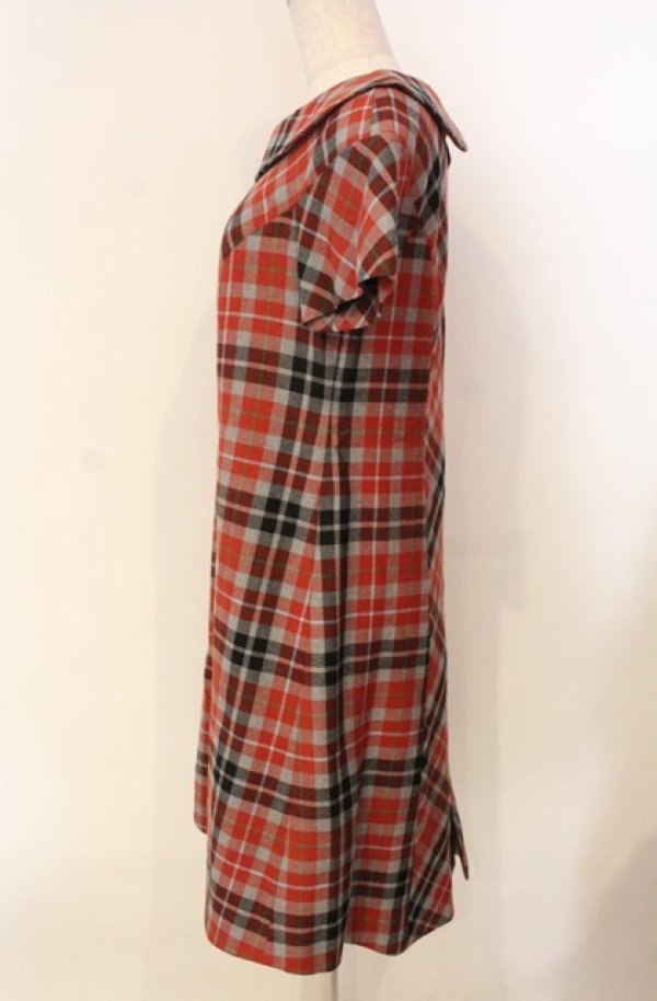 画像3: ヴィヴィアンウエストウッド 中古 / タータンドレス 2 レッド  O-26-01-11-020-op-YM-OS (3)