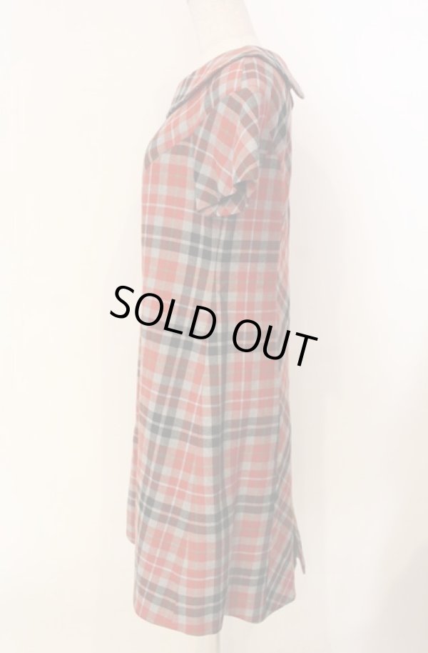 画像3: ヴィヴィアンウエストウッド 中古 / タータンドレス 2 レッド  O-26-01-11-020-op-YM-OS (3)