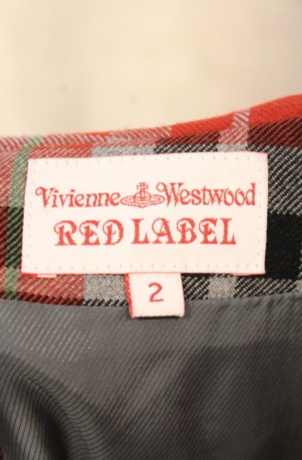 画像6: ヴィヴィアンウエストウッド 中古 / タータンドレス 2 レッド  O-26-01-11-020-op-YM-OS (6)