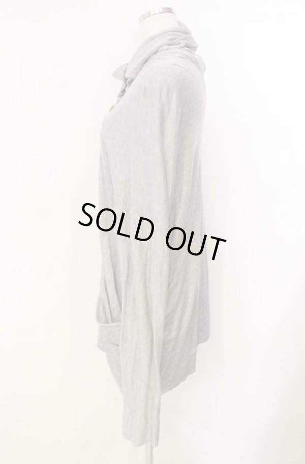 画像3: ヴィヴィアンウエストウッド 中古 / ハイネックストレッチコットンカーディガン 2 グレー  O-26-01-11-022-to-YM-OS (3)