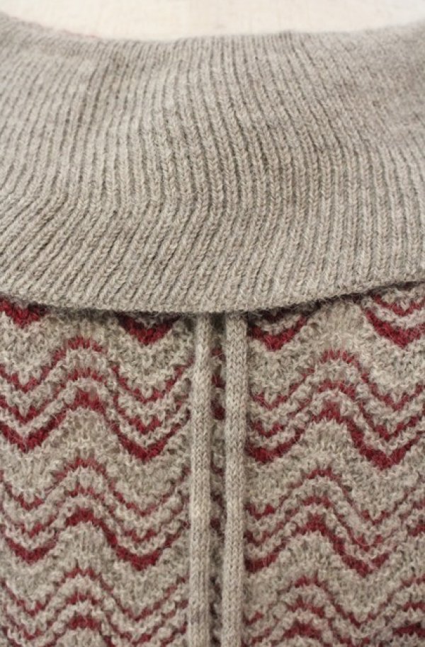 画像2: ヴィヴィアンウエストウッド 中古 / ウェーブジャガードニット M グレーｘパープル  O-26-01-11-026-to-YM-OS (2)