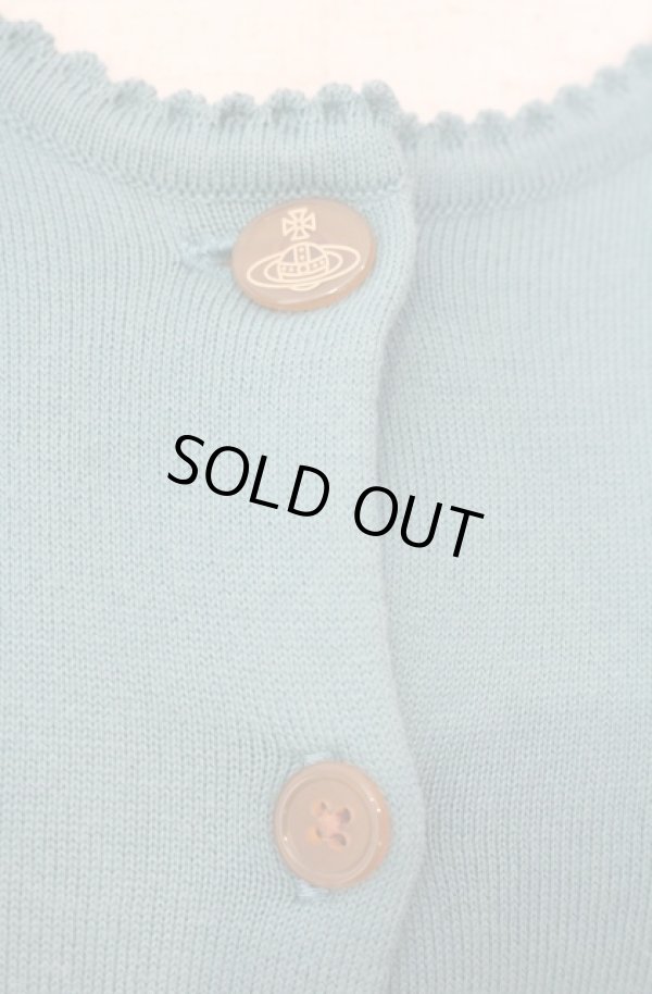 画像2: ヴィヴィアンウエストウッド 中古 / カラーオーブ刺繍カーディガン M グリーン  O-26-01-11-033-to-YM-ZH (2)