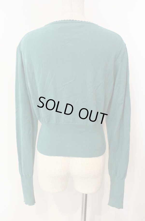 画像5: ヴィヴィアンウエストウッド 中古 / カラーオーブ刺繍カーディガン M グリーン  O-26-01-11-033-to-YM-ZH (5)