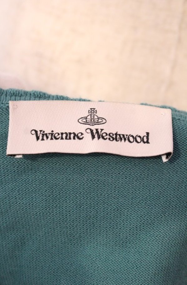 画像6: ヴィヴィアンウエストウッド 中古 / カラーオーブ刺繍カーディガン M グリーン  O-26-01-11-033-to-YM-OS (6)