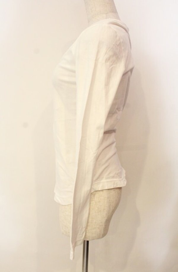 画像3: ヴィヴィアンウエストウッド 中古 / CHOICE 単色オーブ刺繍Uネックカットソー 2 ホワイト  O-26-01-11-035-to-IG-OS (3)