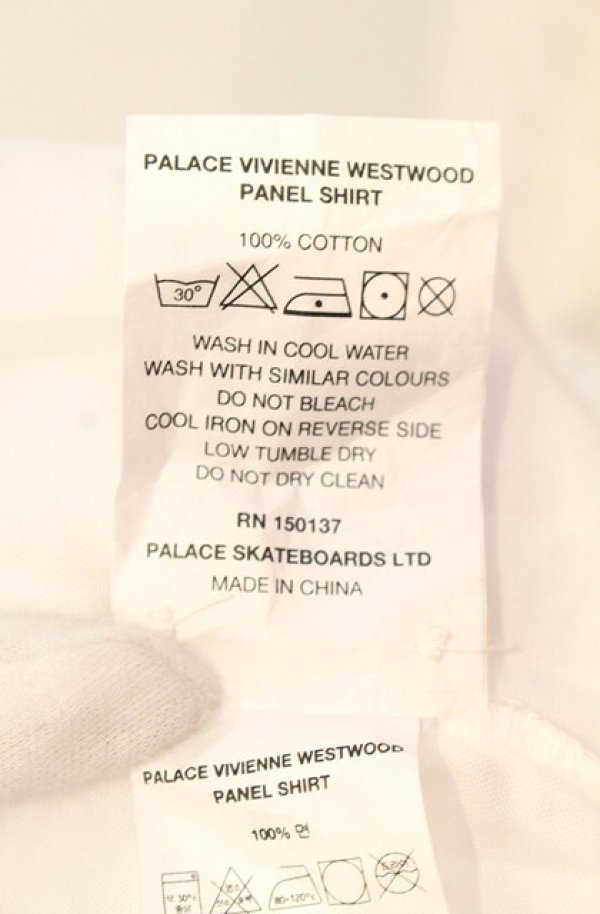 画像8: ヴィヴィアンウエストウッド 中古 / Palaceコラボテディベアシャツ S ホワイトｘブルー  O-26-01-11-037-bl-YM-OS (8)
