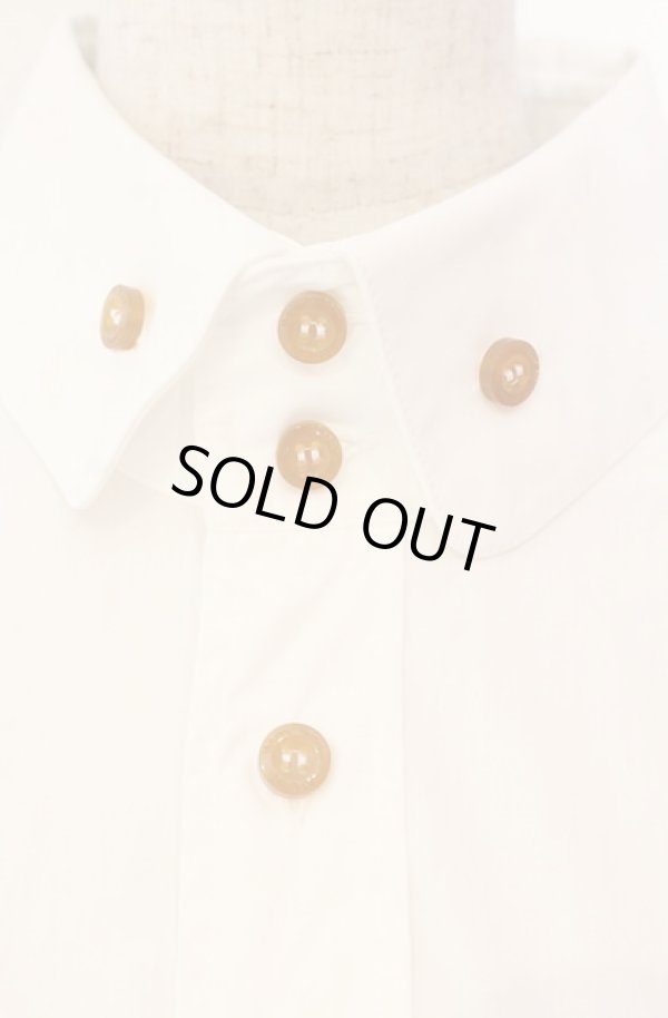 画像2: ヴィヴィアンウエストウッド 中古 / 銀オーブ刺繍ボタンダウンシャツ 50 ホワイト  O-26-01-11-038-bl-YM-ZH (2)