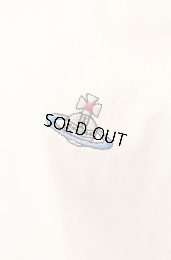 画像3: ヴィヴィアンウエストウッド 中古 / 銀オーブ刺繍ボタンダウンシャツ 50 ホワイト  O-26-01-11-038-bl-YM-ZH (3)