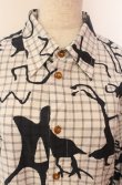 画像2: ヴィヴィアンウエストウッド 中古 / ケイブマンチェックシャツ 44 ホワイト  O-26-01-11-039-bl-YM-OS (2)