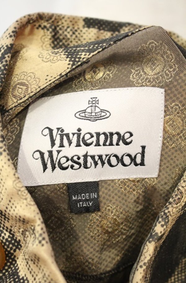 画像6: ヴィヴィアンウエストウッド 中古 / Puppet Chaos シャツ （パペット カオス） 38 ゴールド  O-26-01-11-040-bl-YM-OS (6)