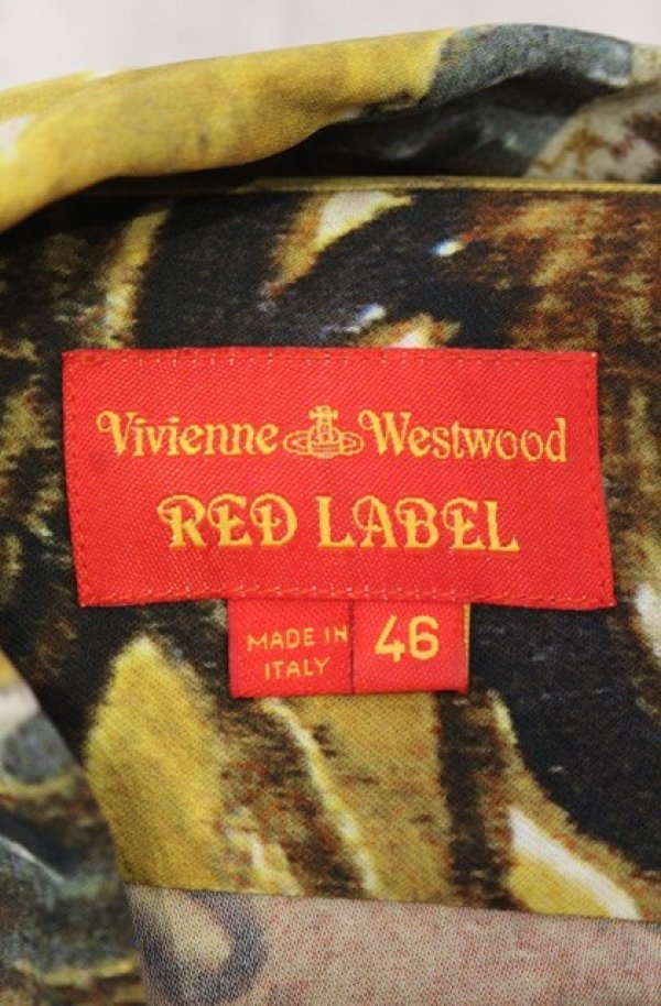 画像5: ヴィヴィアンウエストウッド 中古 / 総柄ハリスシャツ 46 イエロー  O-26-01-11-041-bl-YM-OS (5)