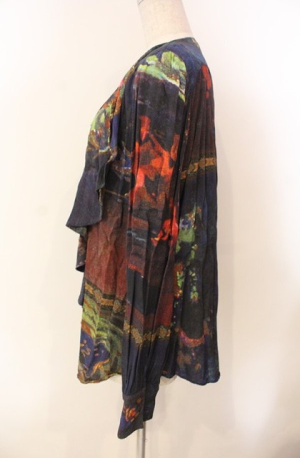 画像3: ヴィヴィアンウエストウッド 中古 / 総柄ドレープシャツ 46 マルチ  O-26-01-11-042-bl-YM-OS (3)