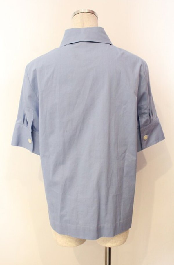 画像4: ANGLOMANIA 中古 / 変形ヒヨク半袖シャツ  サックス  O-26-01-11-043-bl-YM-OS (4)