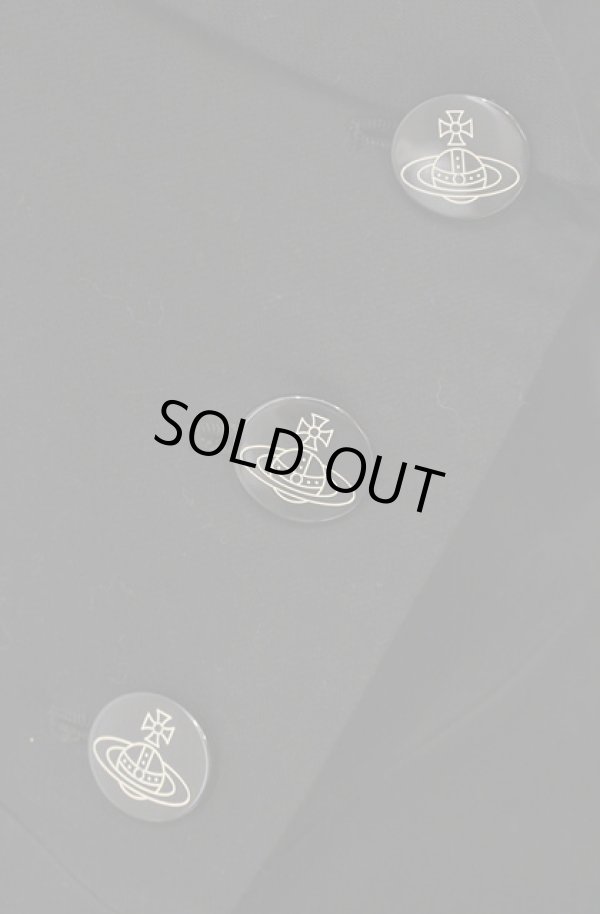 画像2: ヴィヴィアンウエストウッド 中古 / ナナメボタンスウェットラブジャケット 2 ブラック  O-26-01-11-005-jc-IG-OS (2)