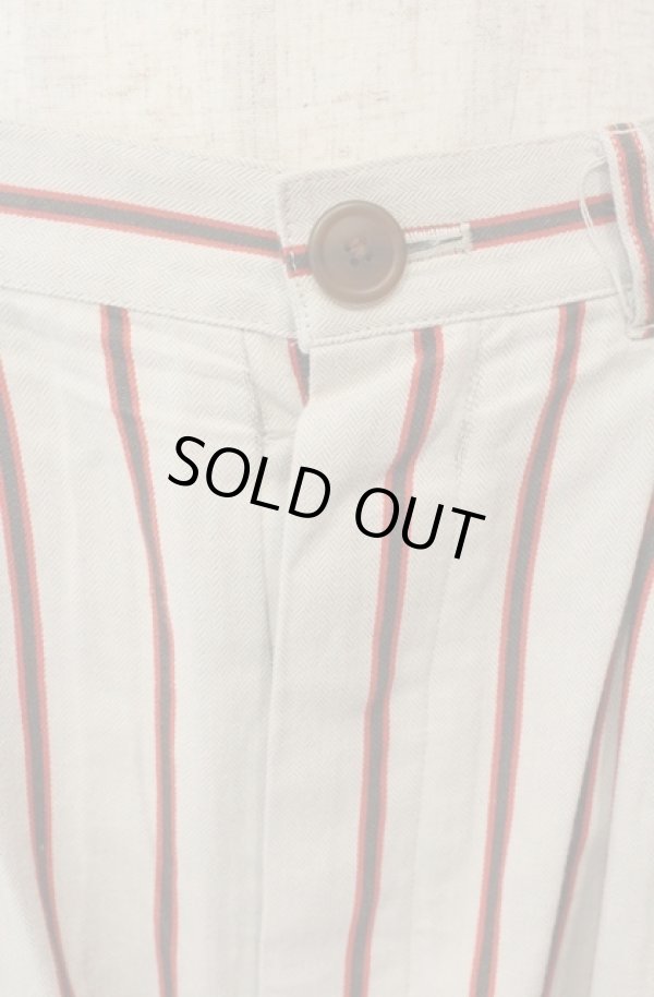 画像2: ヴィヴィアンウエストウッド 中古 / リネンストライプトラウザーパンツ 00 アイボリー  O-26-01-11-046-pa-YM-ZH (2)