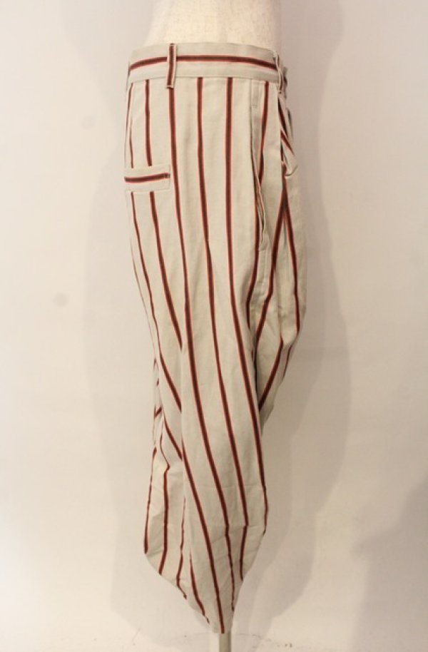 画像3: ヴィヴィアンウエストウッド 中古 / リネンストライプトラウザーパンツ 00 アイボリー  O-26-01-11-046-pa-YM-OS (3)