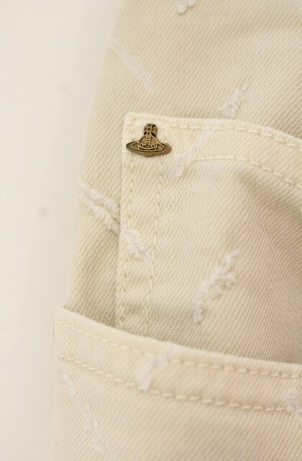 画像3: ヴィヴィアンウエストウッド Anglomania and Lee 中古 / NEW BOYFRIEND ジーンズデニムパンツ 28 アイボリー  O-26-01-11-047-pa-YM-OS (3)