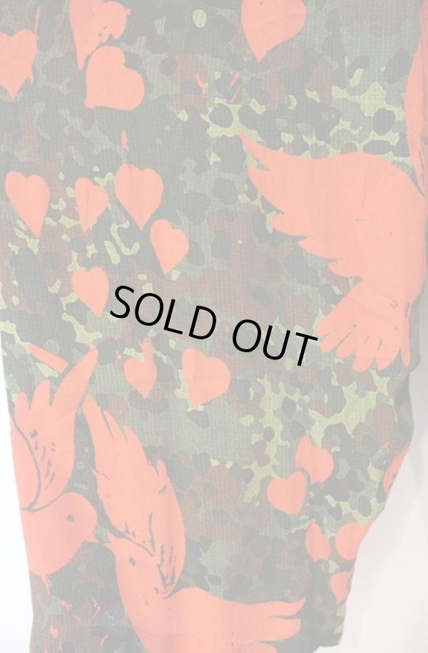 画像3: ヴィヴィアンウエストウッド 中古 / カモプリントクラウドロレインバードパンツ S/M オレンジｘカーキ  O-26-01-11-048-pa-YM-OS (3)