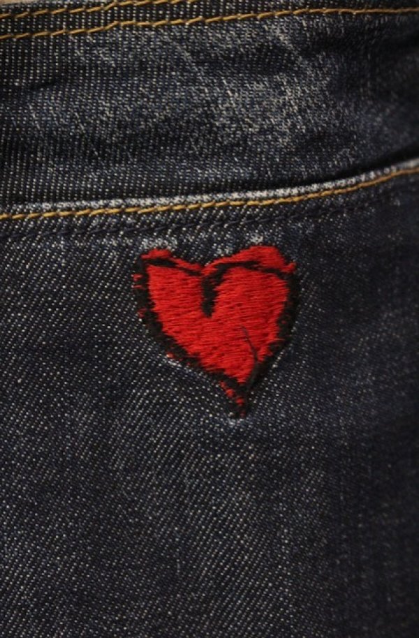 画像3: ヴィヴィアンウエストウッド Anglomania and Lee 中古 / BOMBARDIER サスペンダー付キハイウエストパンツ W27 インディゴｘイエロー  O-26-01-11-050-pa-YM-OS (3)