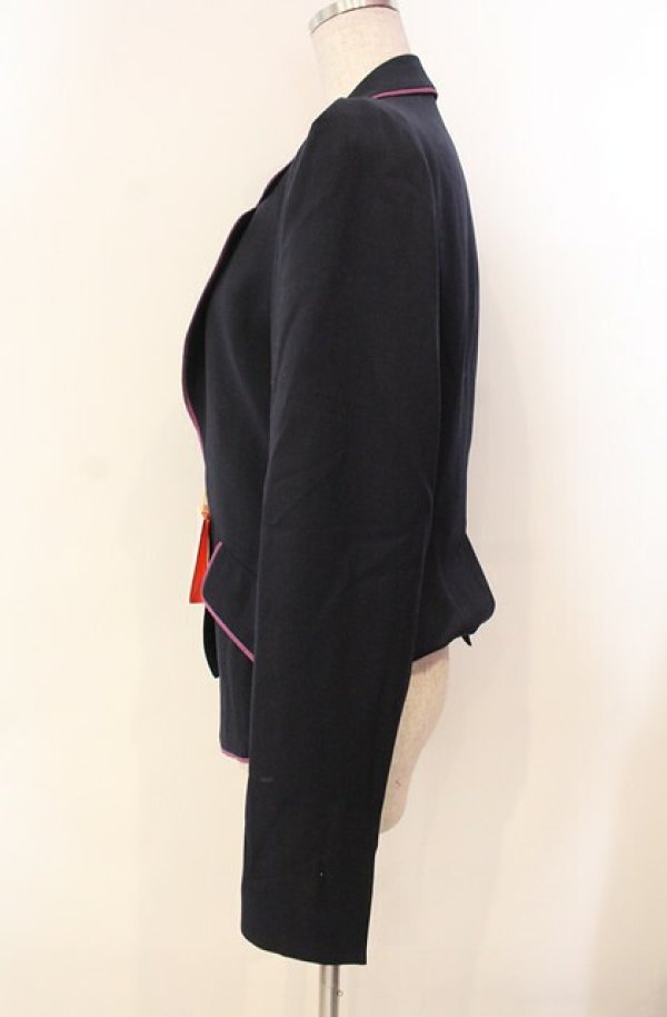 画像4: ヴィヴィアンウエストウッド 中古 / ウエストコートジャケット 42 ネイビーｘパープル  O-26-01-11-006-jc-YM-OS (4)