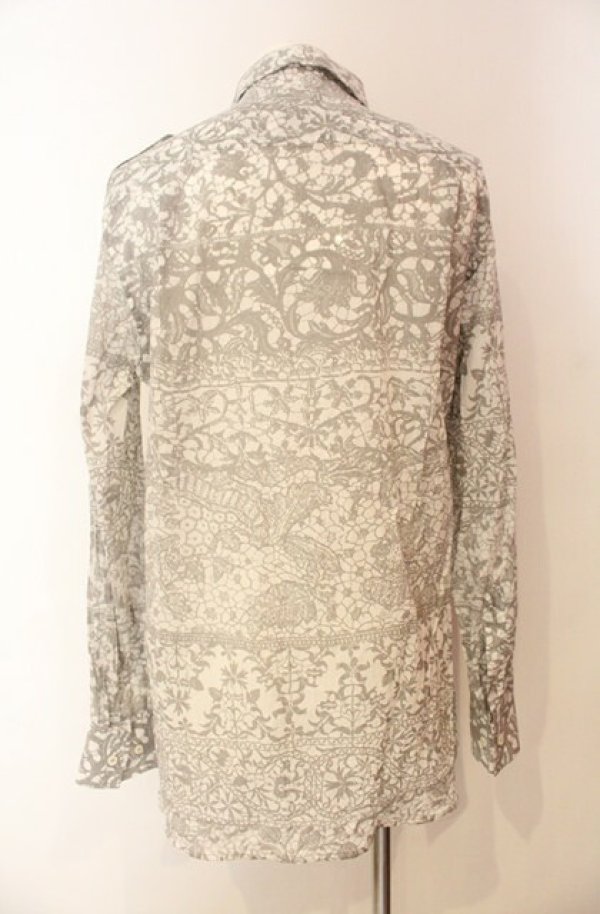 画像5: ヴィヴィアンウエストウッド MAN 中古 / ポケット付キ総柄シャツ 50 ホワイト  O-26-01-11-060-bl-YM-OS (5)