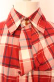 画像2: ヴィヴィアンウエストウッド MAN 中古 / チェックロングシャツ 46 レッド  O-26-01-11-064-bl-YM-OS (2)