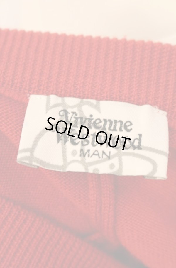 画像6: ヴィヴィアンウエストウッド MAN 中古 / 4アームカーディガン F レッド  O-26-01-11-065-to-YM-OS (6)