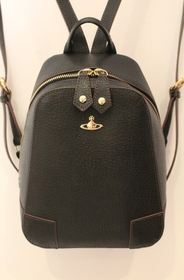 画像2: ヴィヴィアンウエストウッド 中古 / EXECUTIVE ミニリュック（エグゼクティブ）  ブラック（ボルドー系）  O-26-01-11-073-ba-YM-OS (2)