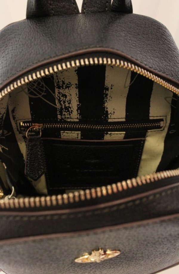 画像5: ヴィヴィアンウエストウッド 中古 / EXECUTIVE ミニリュック（エグゼクティブ）  ブラック（ボルドー系）  O-26-01-11-073-ba-YM-OS (5)