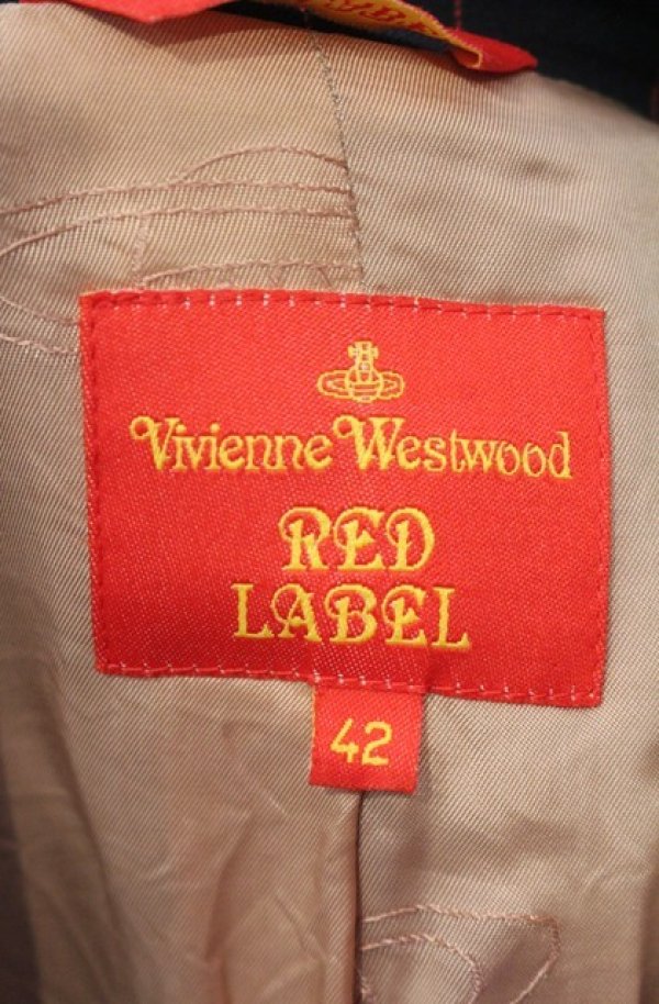 画像6: ヴィヴィアンウエストウッド 中古 / 3Bストライプテーラードジャケット 42 ブラックｘピンク  O-26-01-11-007-jc-YM-OS (6)