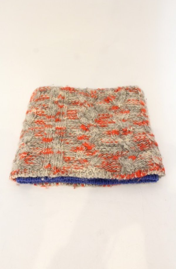 画像3: ヴィヴィアンウエストウッド 中古 / ケーブル編ミリバーシブルスヌード  マルチｘブルー  O-26-01-11-081-gd-YM-OS (3)