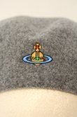 画像2: ヴィヴィアンウエストウッド 中古 / ワンポイントORBベレー帽  グレー  O-26-01-11-082-ha-YM-OS (2)