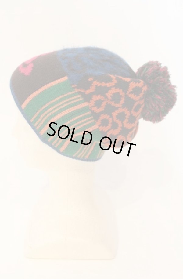 画像3: ヴィヴィアンウエストウッド 中古 / ヘリテージパッチワークニット帽  マルチ  O-26-01-11-083-ha-YM-ZH (3)