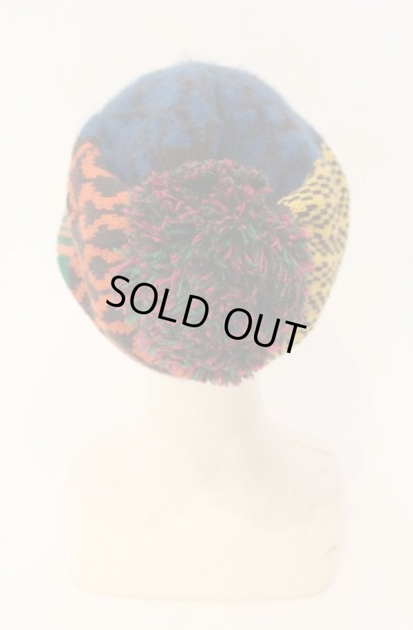 画像4: ヴィヴィアンウエストウッド 中古 / ヘリテージパッチワークニット帽  マルチ  O-26-01-11-083-ha-YM-ZH (4)