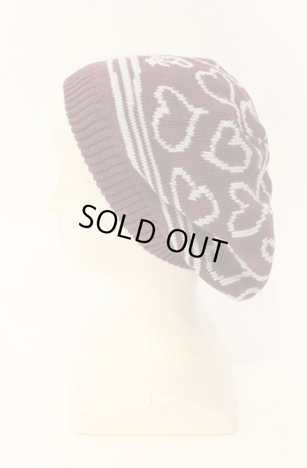 画像3: ヴィヴィアンウエストウッド 中古 / スクリブルハートビーニーキャップ  パープル  O-26-01-11-086-gd-YM-ZH (3)