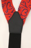 画像4: ヴィヴィアンウエストウッド 中古 / スクリブルハートサスペンダー 00 レッドｘネイビー  O-26-01-11-087-gd-YM-OS (4)